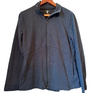 Skechers Navy Blue Front Zip Long Sleeve Athletic Jacket